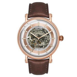 TIMEX MEN'S SILVER DIAL FULL SKELETON AUTOMATIC WATCH TWEG16715 - KRISHNA WATCH COMPANY
