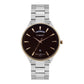 TIMEX FASHION MEN'S BROWN DIAL ROUND CASE DAY DATE FUNCTION WATCH -TWEG16906