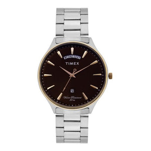 TIMEX FASHION MEN'S BROWN DIAL ROUND CASE DAY DATE FUNCTION WATCH -TWEG16906 - KRISHNA WATCH COMPANY