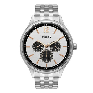 TIMEX ANALOG SILVER DIAL MEN'S WATCH-TWEG18407 - KRISHNA WATCH COMPANY