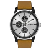 TIMEX FUSION MULTIFUNCTION ANALOG SILVER DIAL MEN'S WATCH - TWEG18901