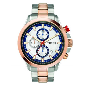 TIMEX E CLASS MEN'S SILVER DIAL ROUND CASE CHRONOGRAPH FUNCTION WATCH -TWEG19302 - KRISHNA WATCH COMPANY