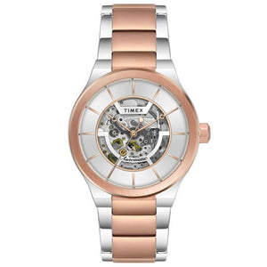TIMEX MEN'S SILVER DIAL FULL SKELETON AUTOMATIC WATCH TWEG20901 - KRISHNA WATCH COMPANY