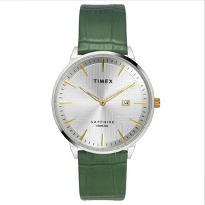 TIMEX FASHION MEN'S SILVER DIAL ROUND CASE 2 HANDS+DATE FUNCTION WATCH -TWEG21900 - KRISHNA WATCH COMPANY