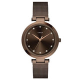 Timex Premium Full Brown Watch With Mesh Bracelet - TWEL11825