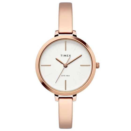 TIMEX ANALOG SILVER DIAL WOMEN'S WATCH-TWEL12804