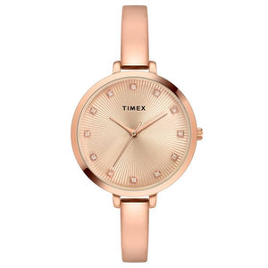 TIMEX ANALOG ROSE GOLD DIAL WOMEN'S WATCH - TWEL12821 - KRISHNA WATCH COMPANY