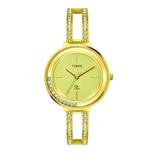TIMEX ANALOG CHAMPAGNE DIAL WOMEN'S WATCH-TWEL13504 - KRISHNA WATCH COMPANY
