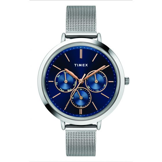 TIMEX STAR DUST MULTIFUNCTION ANALOG BLUE DIAL WOMEN'S WATCH-TWEL14500