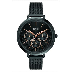 TIMEX STAR DUST MULTIFUNCTION ANALOG BLACK DIAL WOMEN'S WATCH-TWEL14501 - KRISHNA WATCH COMPANY
