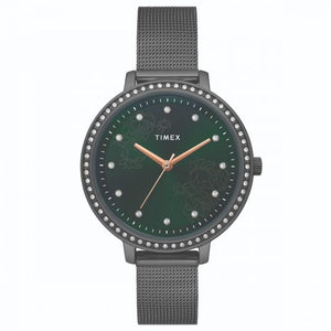 TIMEX ANALOG GREEN DIAL WOMEN'S WATCH-TWEL14704 - KRISHNA WATCH COMPANY