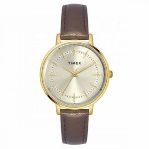 TIMEX CLASSICS COLLECTION PREMIUM QUALITY WOMEN'S ANALOG SILVER DIAL COLOURED QUARTZ WATCH, ROUND DIAL WITH 34MM CASE WIDTH - TWEL15800 - KRISHNA WATCH COMPANY