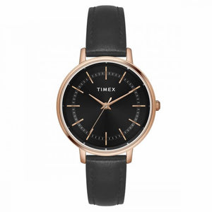 TIMEX CLASSICS COLLECTION PREMIUM QUALITY WOMEN'S ANALOG BLACK DIAL COLOURED QUARTZ WATCH, ROUND DIAL WITH 34MM CASE WIDTH - TWEL15802 - KRISHNA WATCH COMPANY