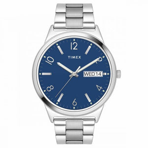 TIMEX CLASSICS COLLECTION PREMIUM QUALITY MEN'S ANALOG BLUE DIAL COLOURED QUARTZ WATCH, ROUND DIAL WITH 41MM CASE WIDTH - TWTG10003 - KRISHNA WATCH COMPANY