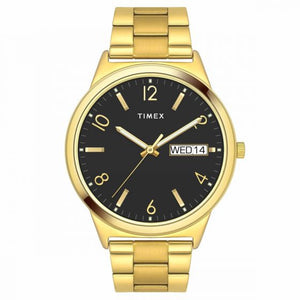 TIMEX CLASSICS COLLECTION PREMIUM QUALITY MEN'S ANALOG BLACK DIAL COLOURED QUARTZ WATCH, ROUND DIAL WITH 41MM CASE WIDTH - TWTG10005 - KRISHNA WATCH COMPANY