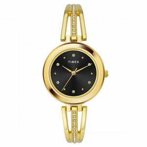 TIMEX CLASSICS COLLECTION PREMIUM QUALITY WOMEN'S ANALOG BLACK DIAL COLOURED QUARTZ WATCH, ROUND DIAL WITH 29.5MM CASE WIDTH - TWTL10307 - KRISHNA WATCH COMPANY